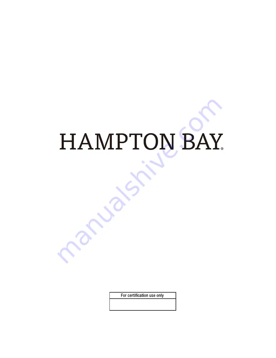 HAMPTON BAY FTA60762A Скачать руководство пользователя страница 8