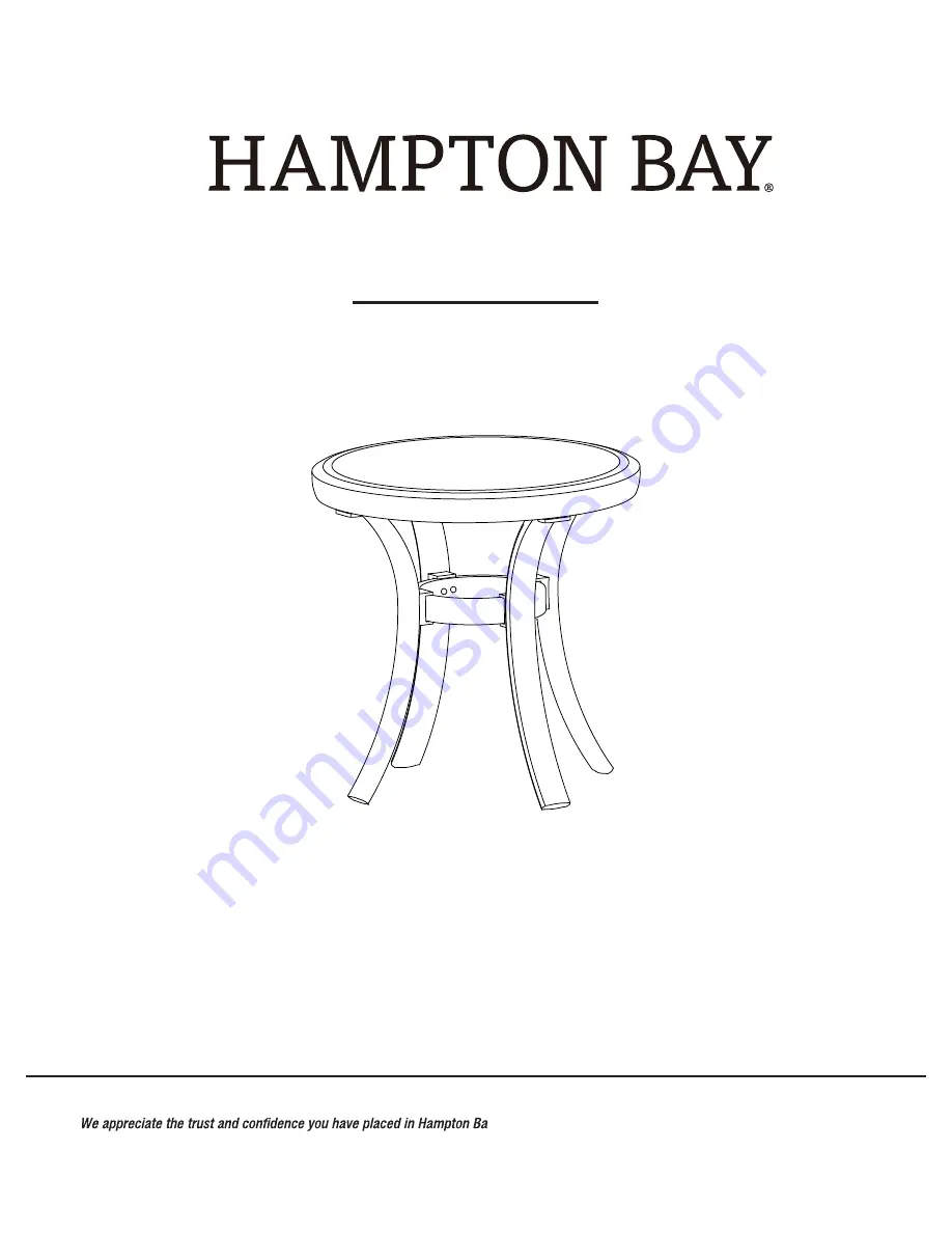 HAMPTON BAY FTA60762BG Use And Care Manual Download Page 1