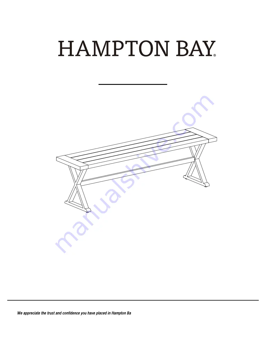 HAMPTON BAY FTS61189 Use And Care Manual Download Page 1