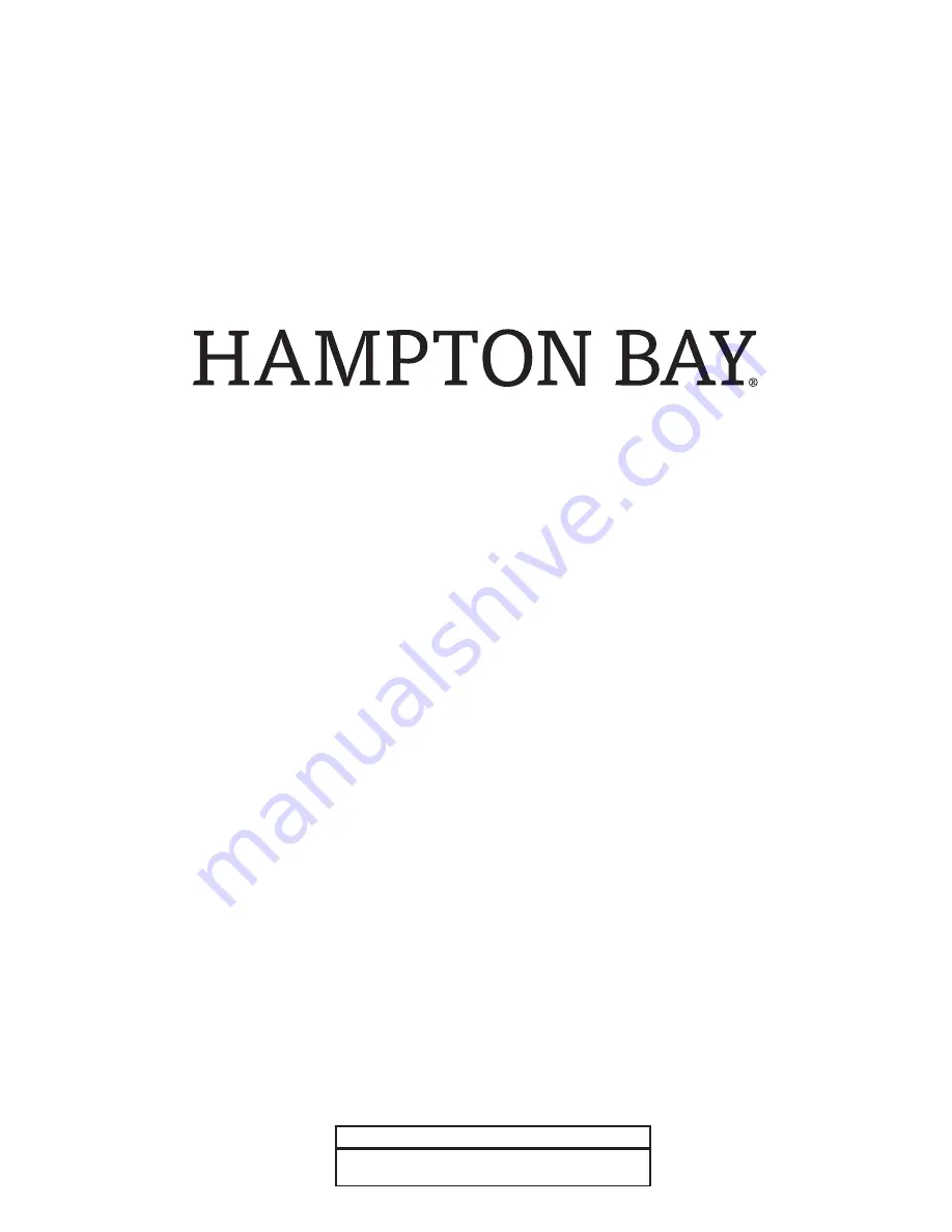 HAMPTON BAY FWS80486D Use And Care Manual Download Page 8