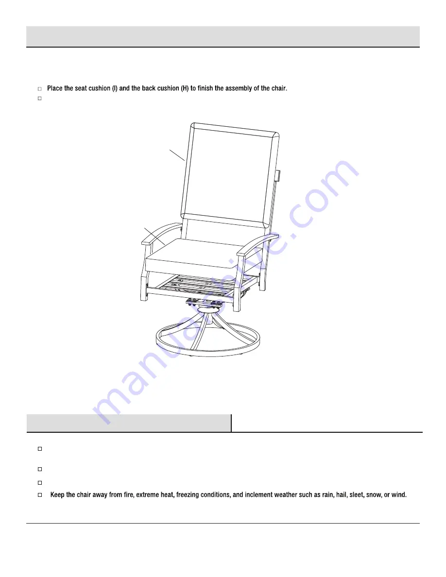 HAMPTON BAY GENEVA WOVEN FRS60786S-2PKB Use And Care Manual Download Page 8