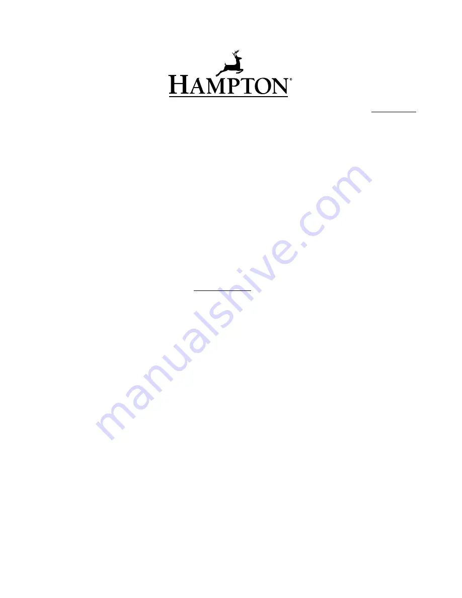 HAMPTON BAY H27-LP10 Owners & Installation Manual Download Page 47