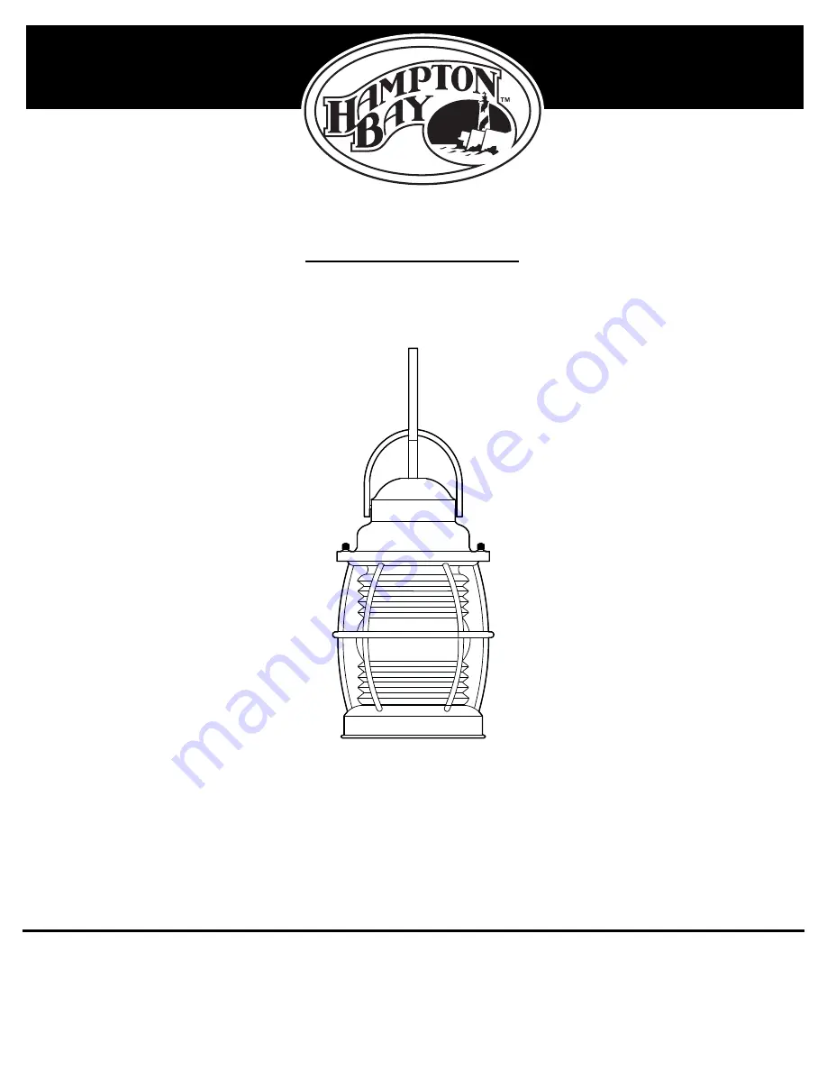 HAMPTON BAY HARBOR EXTERIOR MEDIUM WALL LANTERN HDP11969 Скачать руководство пользователя страница 9