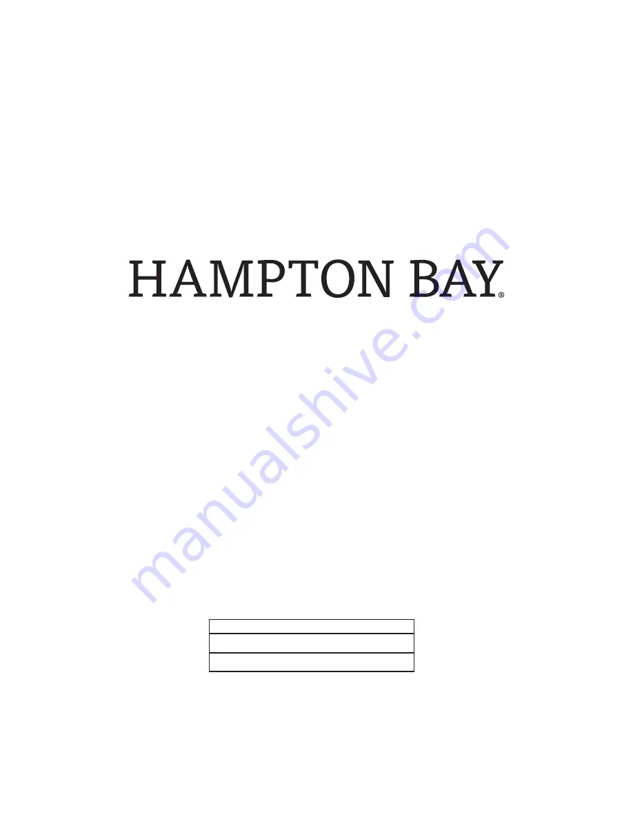 HAMPTON BAY HAYMONT FRS80952F-ST Use And Care Manual Download Page 11