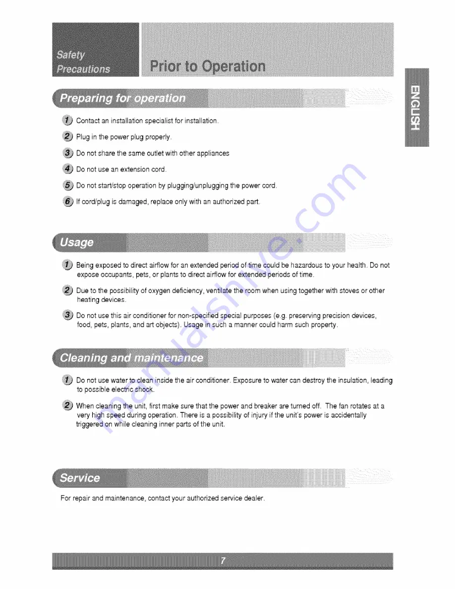 HAMPTON BAY HBLG2504E Owner'S Manual Download Page 7