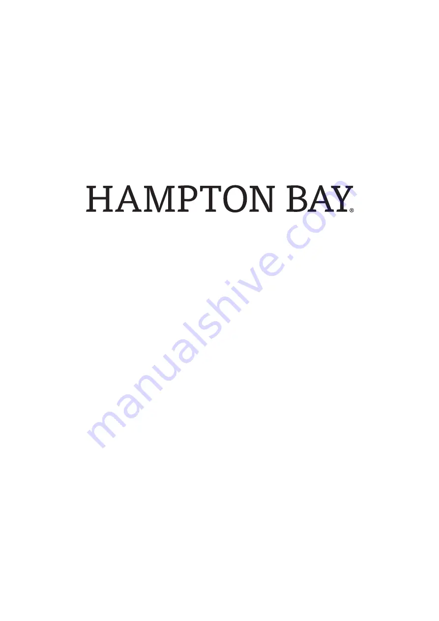 HAMPTON BAY HD8122B Use And Care Manual Download Page 9