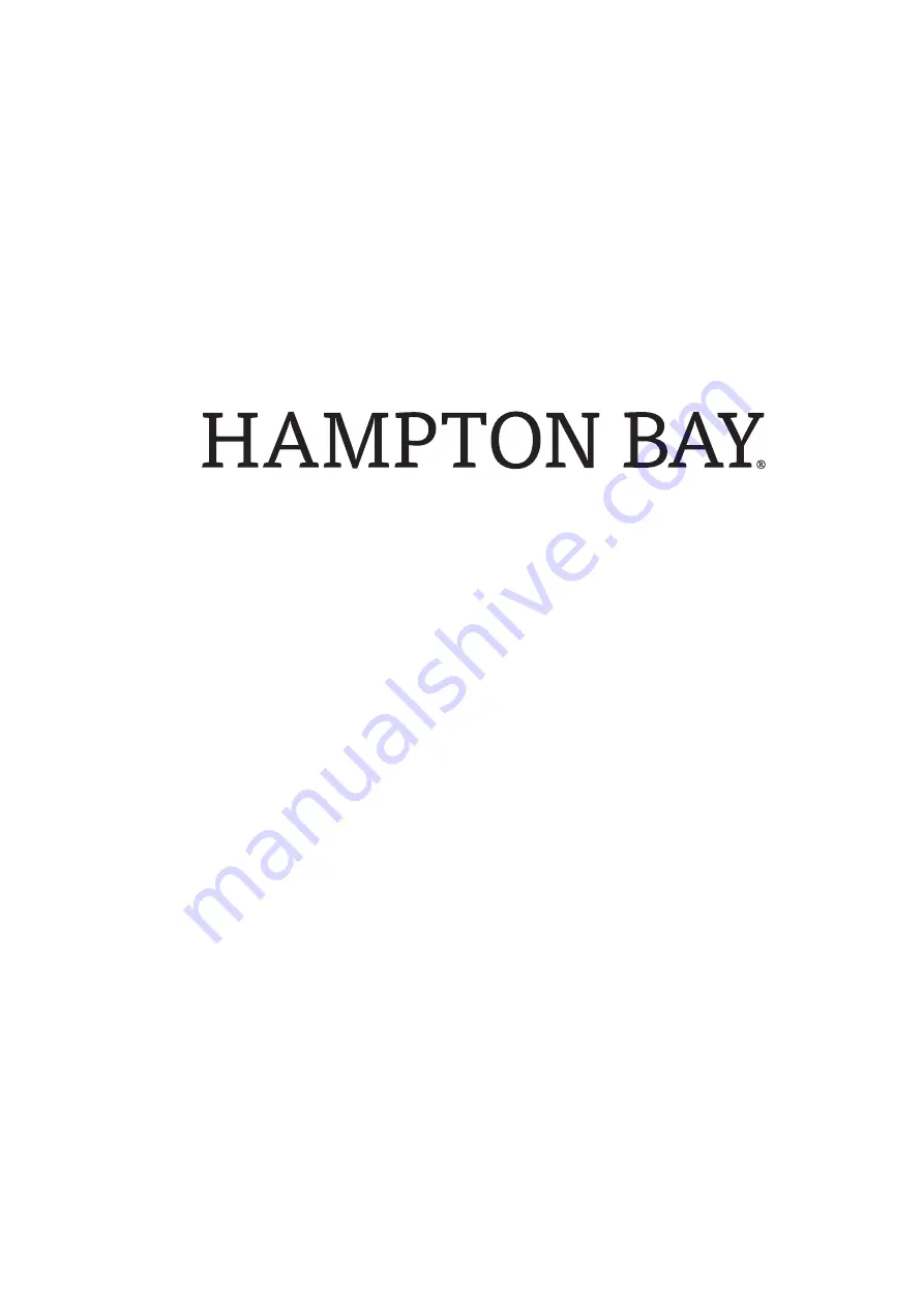 HAMPTON BAY HD8122B Use And Care Manual Download Page 18