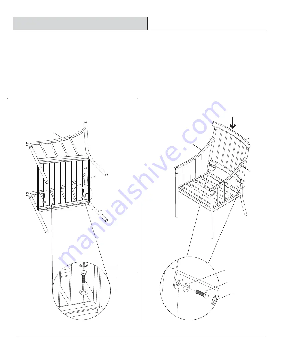 HAMPTON BAY Highland Point Motion Club Dinning Chair 3035e D2 Скачать руководство пользователя страница 5