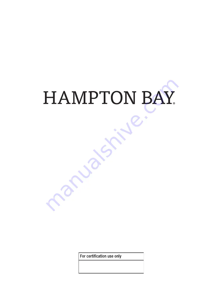 HAMPTON BAY LAUREL FRN-HUC39017 Use And Care Manual Download Page 8