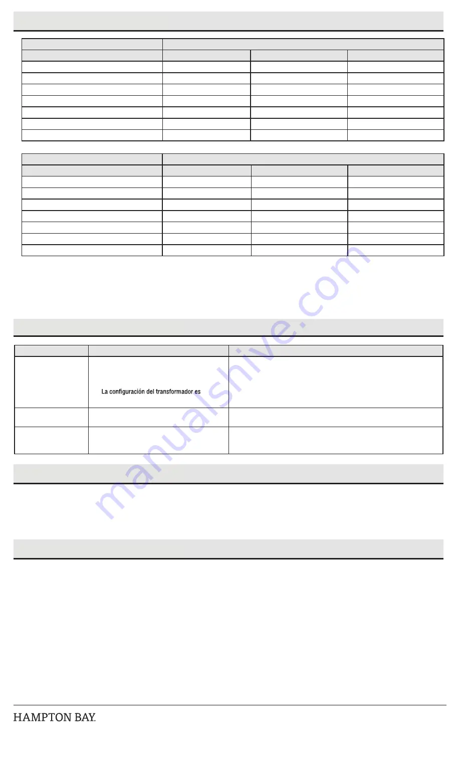 HAMPTON BAY LWP-P1BR3000KA2 Use And Care Manual Download Page 4