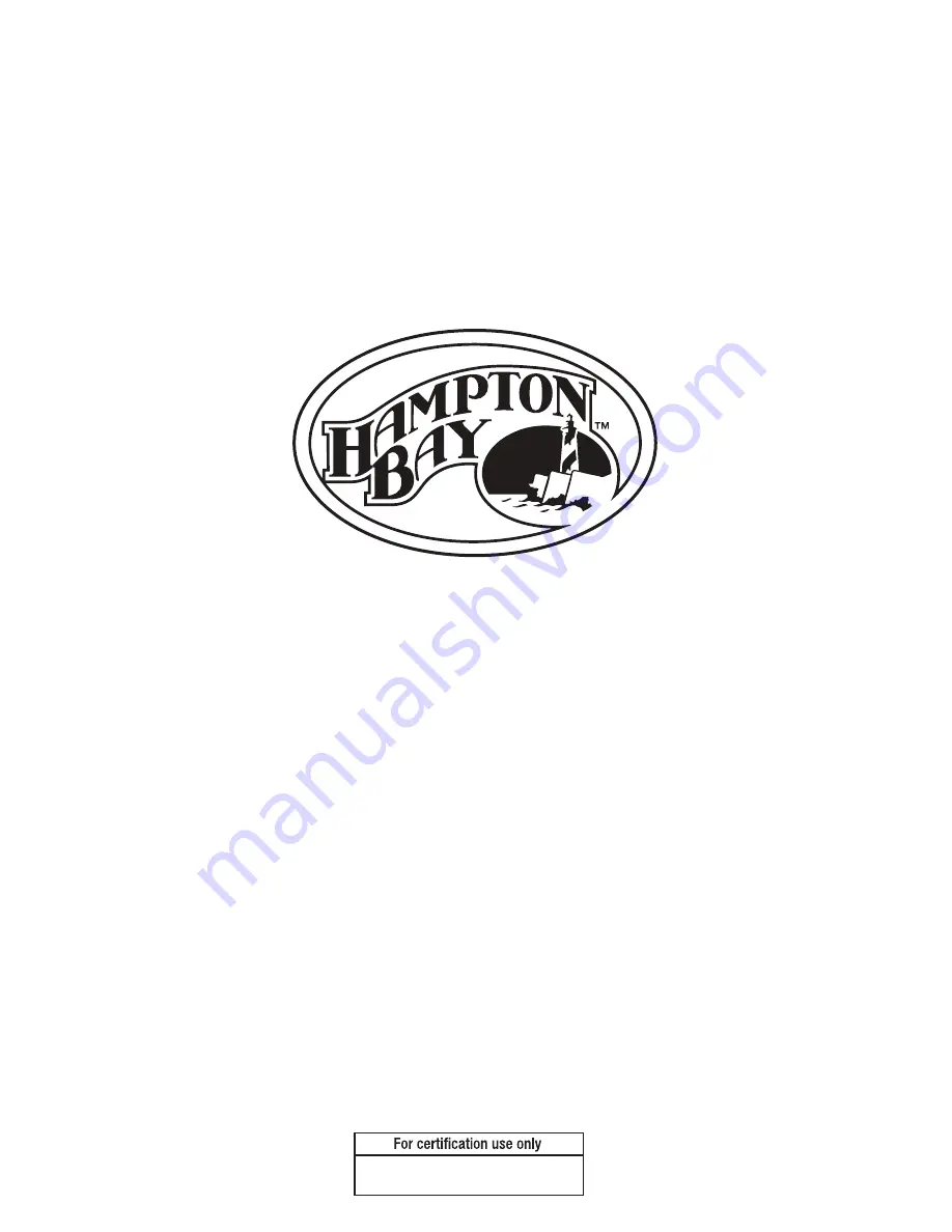 HAMPTON BAY MIX AND MATCH FTS70660-W Use And Care Manual Download Page 8