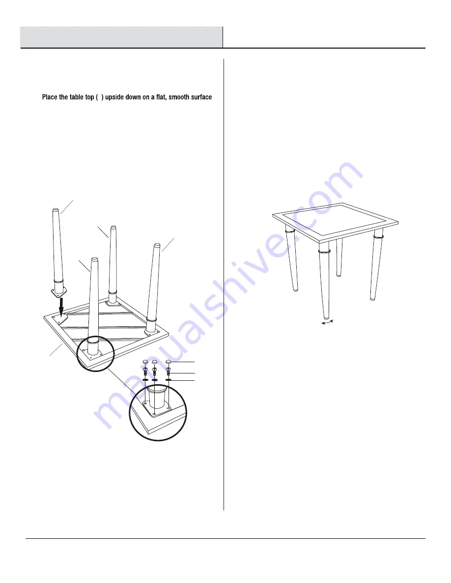 HAMPTON BAY OAK CLIFF 20 INCH SQUARE STEEL STAMPED TOP END TABLE Use And Care Manual Download Page 5