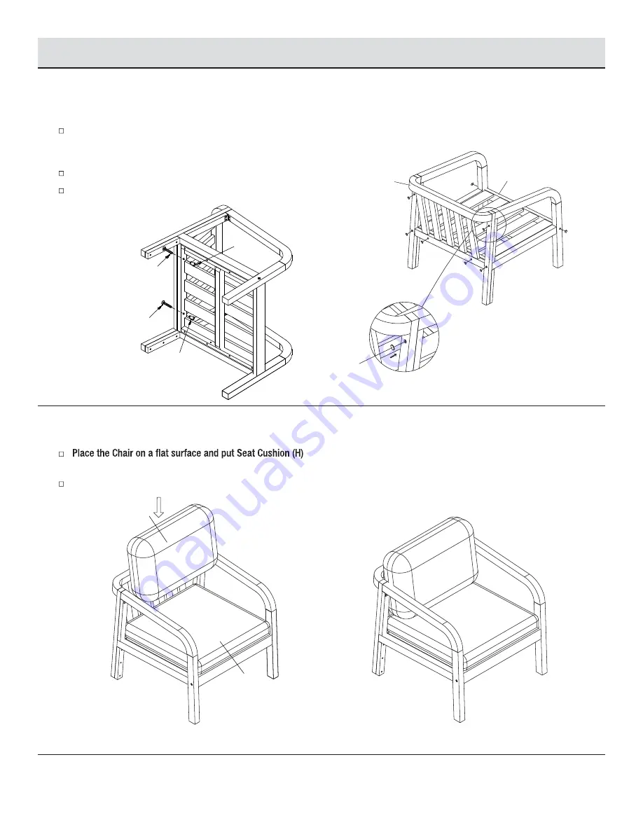 HAMPTON BAY ORLEANS CHAT SET FRN-801960-2 Use And Care Manual Download Page 6