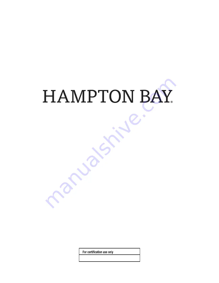 HAMPTON BAY ORLEANS FRN-801960-DC Use And Care Manual Download Page 8