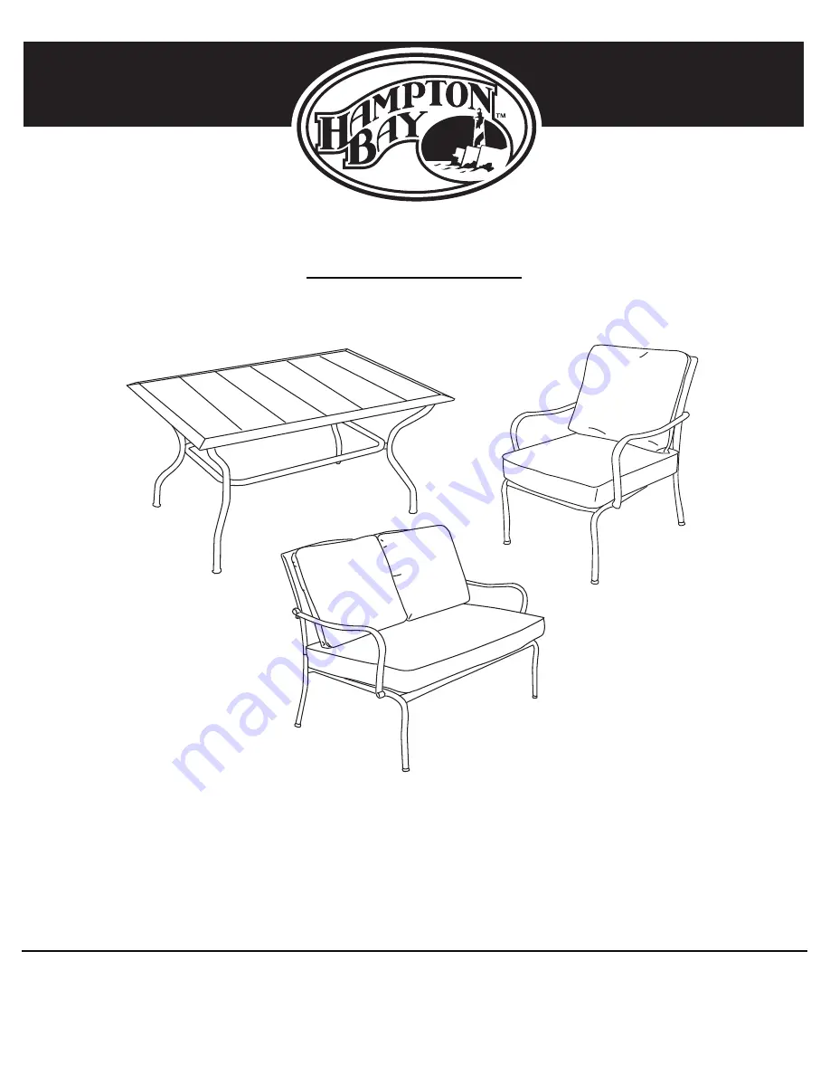 HAMPTON BAY PIN OAK D11309-4PC Use And Care Manual Download Page 1