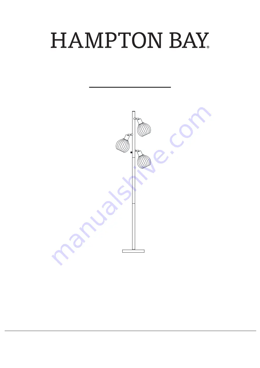 HAMPTON BAY TORRANCE TREE LAMP HDP15141 Скачать руководство пользователя страница 1