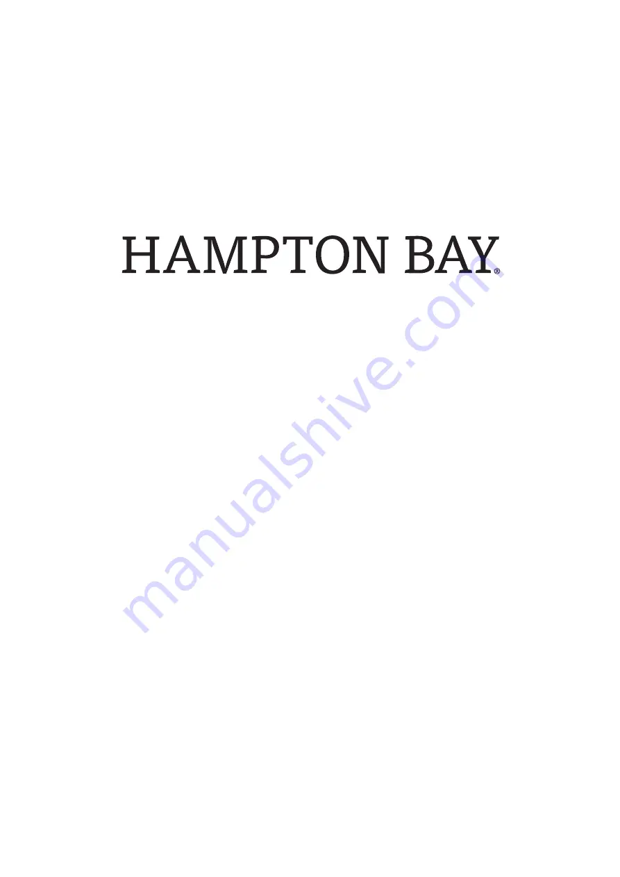 HAMPTON BAY TURIN HDP15139 Скачать руководство пользователя страница 8