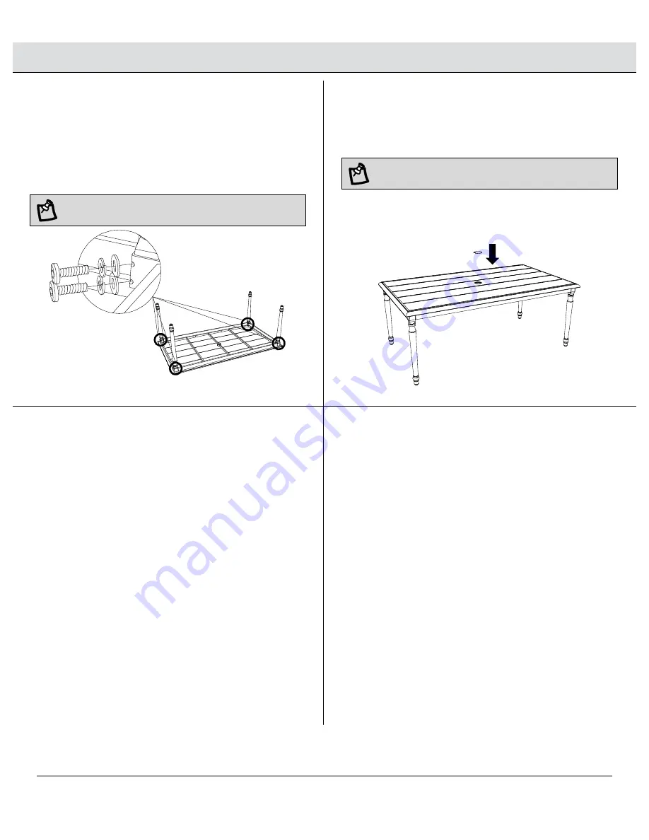 HAMPTON BAY WINDSOR RECTANGULAR DINING TABLE A208020400 Use And Care Manual Download Page 4