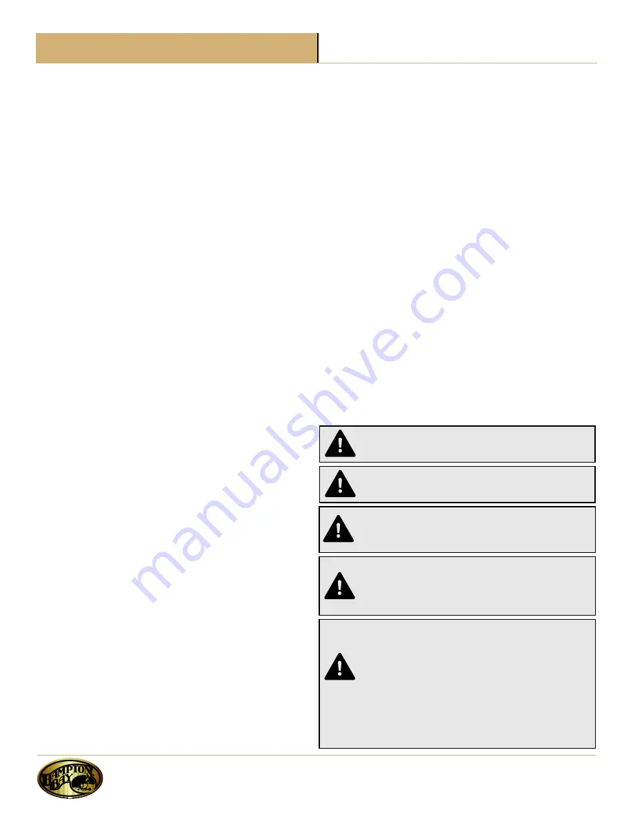 HAMPTONBAY 23WM9083-PT85 Use And Care Manual Download Page 18