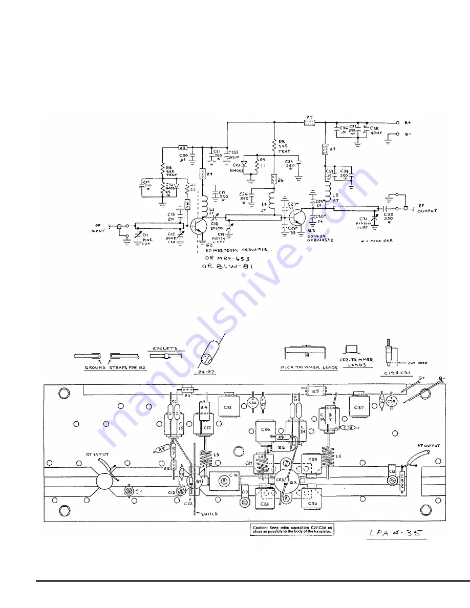 HAMTRONICS LPA 4-35 Construction, Alignment, & Operation Instructions Download Page 6