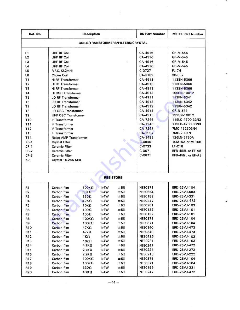 Handic 16 Скачать руководство пользователя страница 44