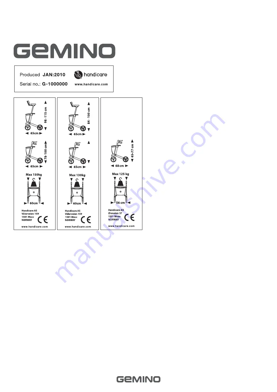 Handicare Gemino 30 Manual Download Page 28