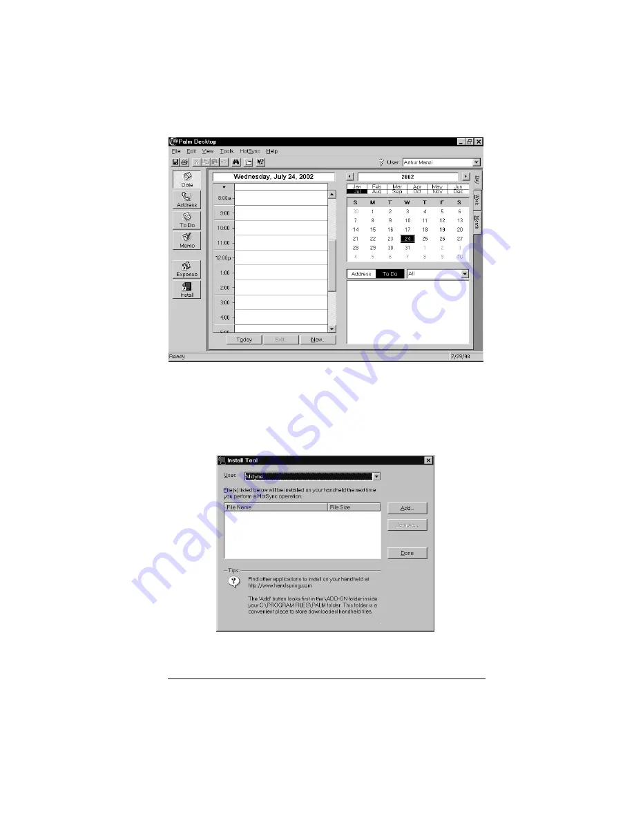 Handspring Visor Visor Deluxe Handheld User Manual Download Page 49