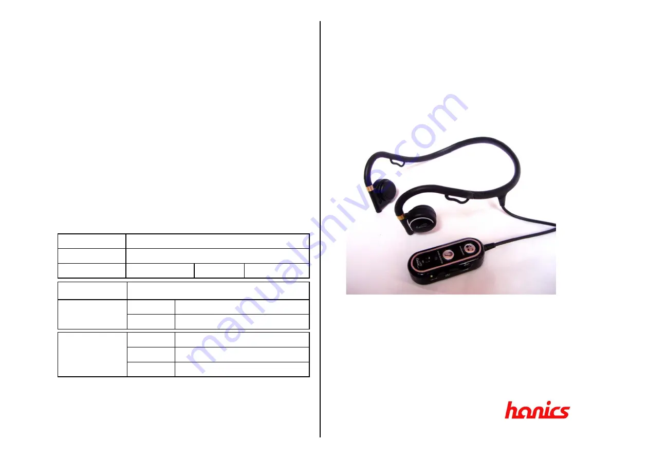 Hanics HIB-707WH User Manual Download Page 1