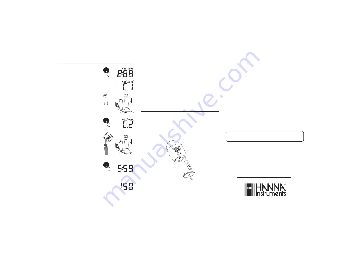 Hanna Instruments Checker HI 723 Quick Start Manual Download Page 2