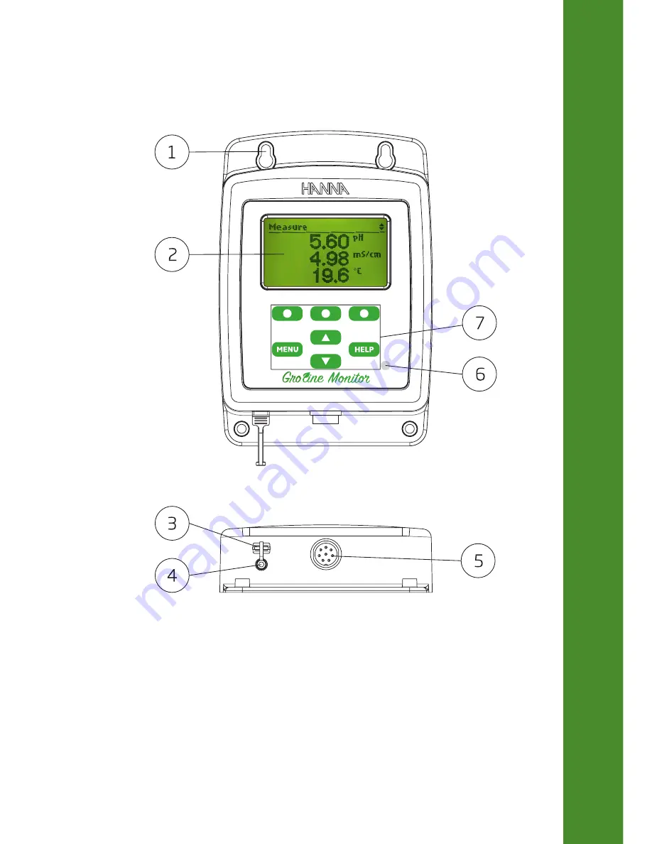 Hanna Instruments GROLINE MONITOR HI981420 Instruction Manual Download Page 11