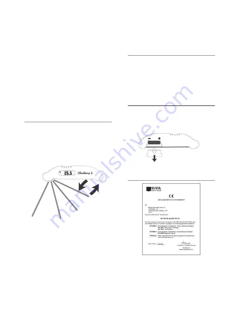 Hanna Instruments HI 151-00 Instruction Manual Download Page 2