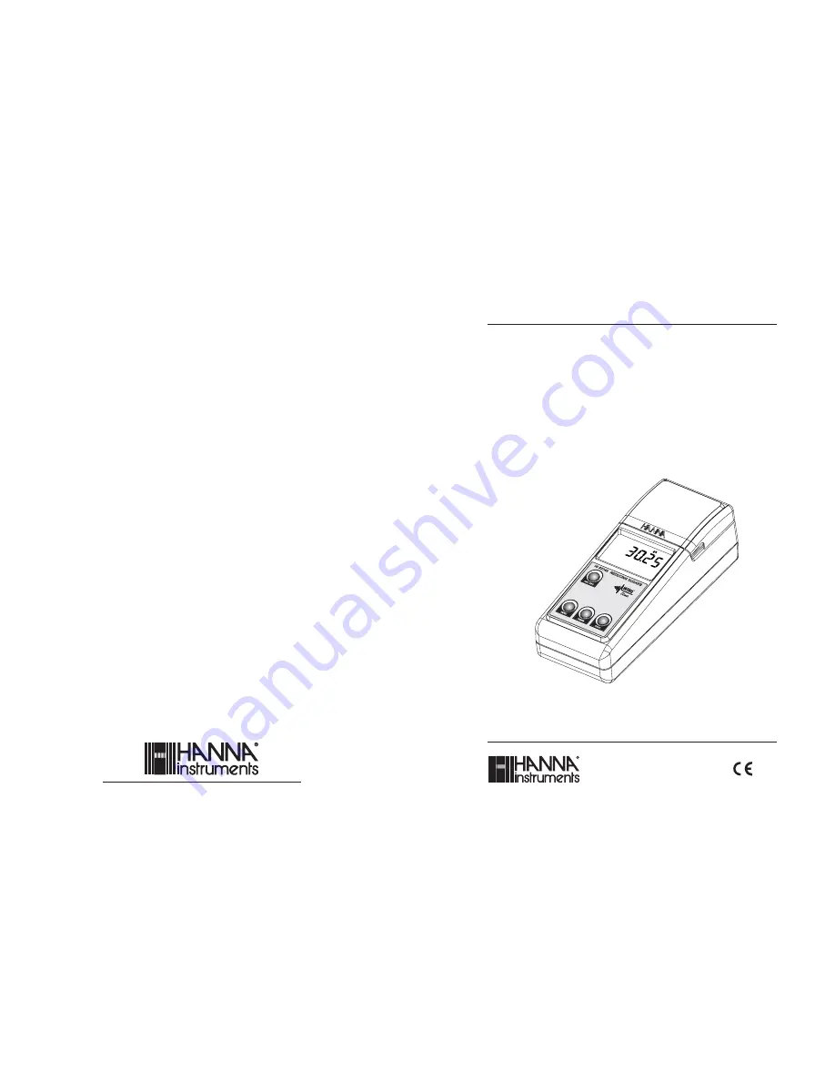 Hanna Instruments HI 83746 Instruction Manual Download Page 1