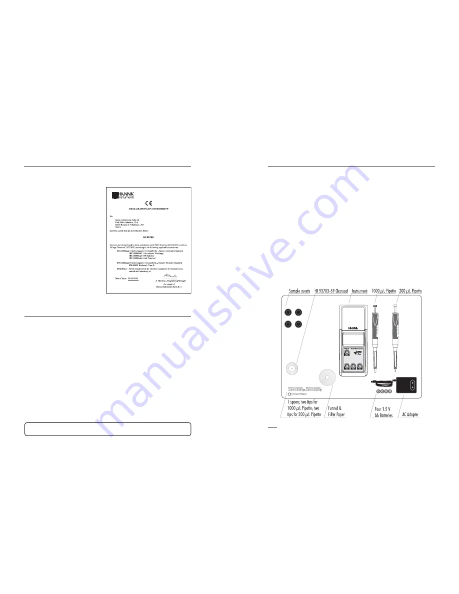 Hanna Instruments HI 83746 Instruction Manual Download Page 3