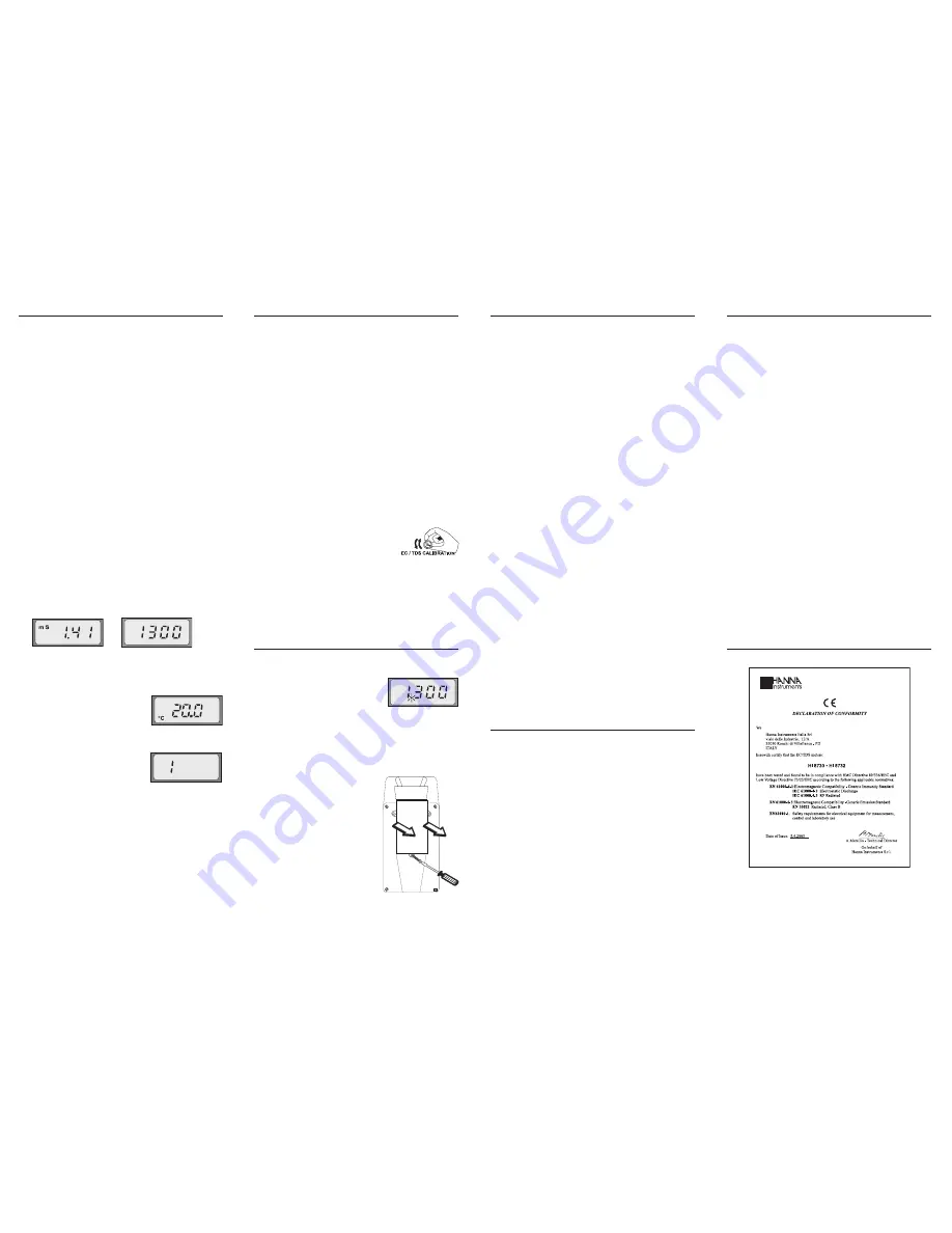 Hanna Instruments HI 8732 Instruction Manual Download Page 2