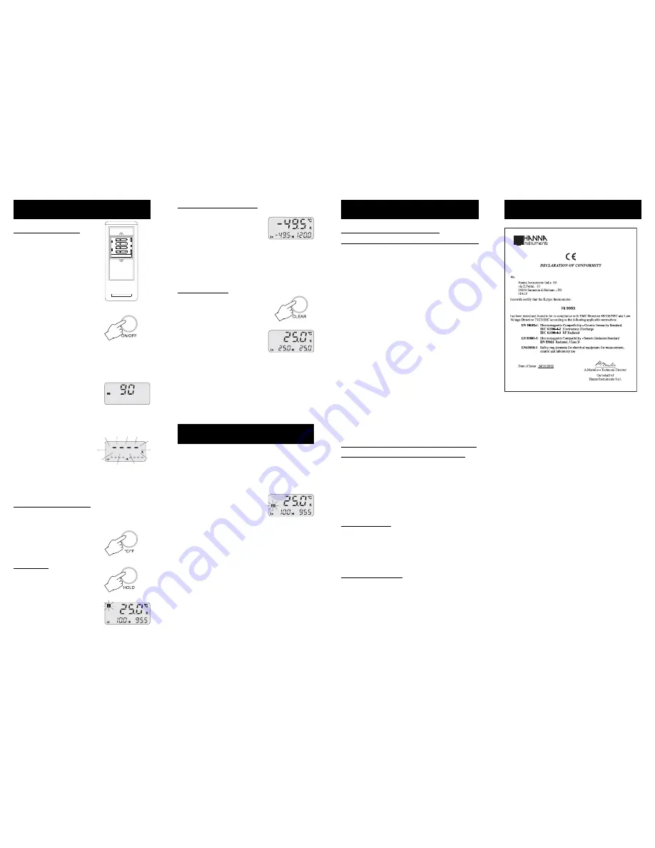 Hanna Instruments HI 9063 Instruction Manual Download Page 2