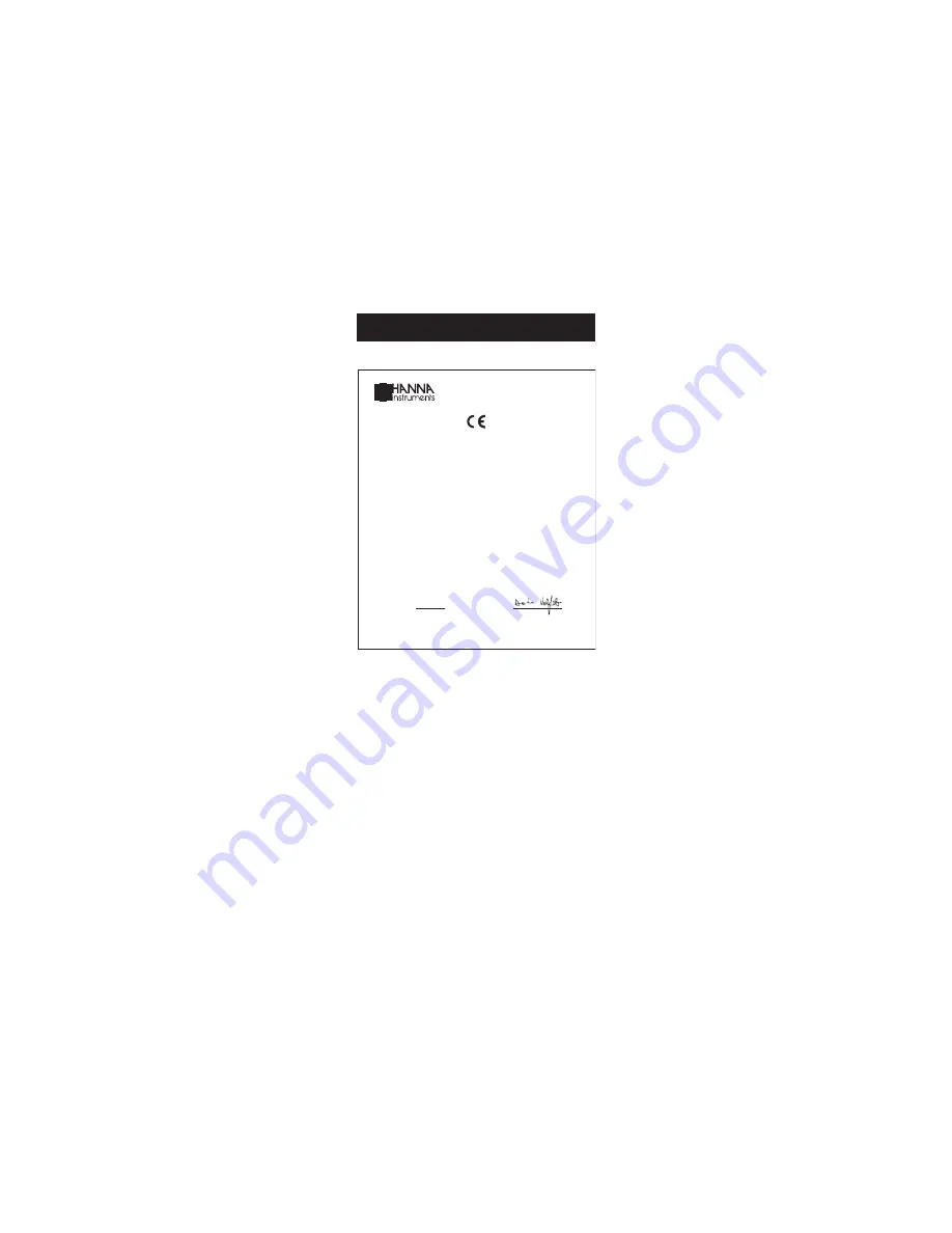 Hanna Instruments HI 9219 Instruction Manual Download Page 63