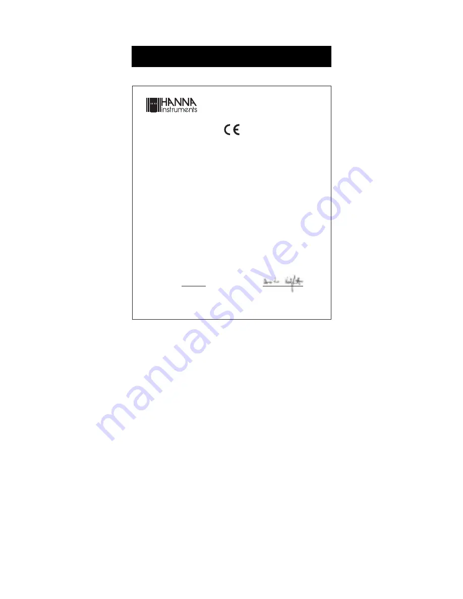 Hanna Instruments HI 9271 Instruction Manual Download Page 43