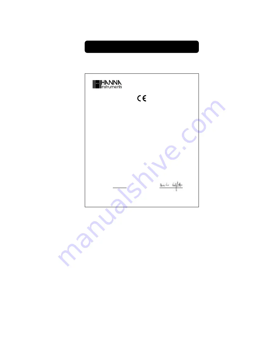 Hanna Instruments HI 92710 Instruction Manual Download Page 43