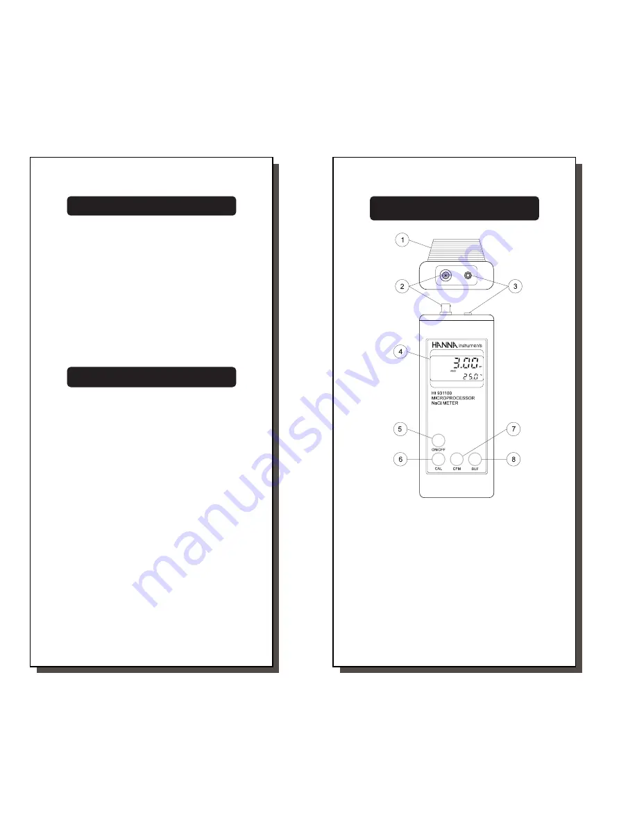 Hanna Instruments HI 931100 Instruction Manual Download Page 2