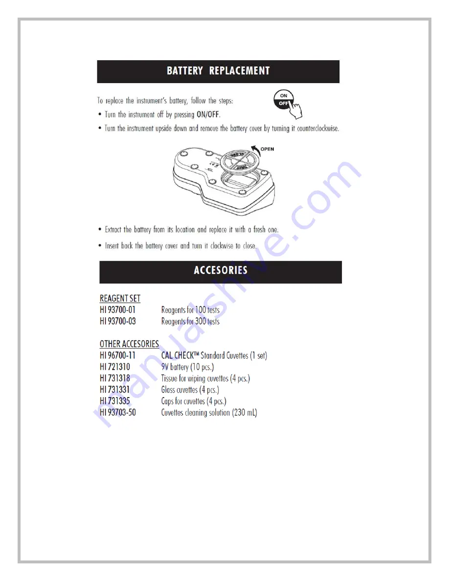 Hanna Instruments HI 96700 Скачать руководство пользователя страница 20