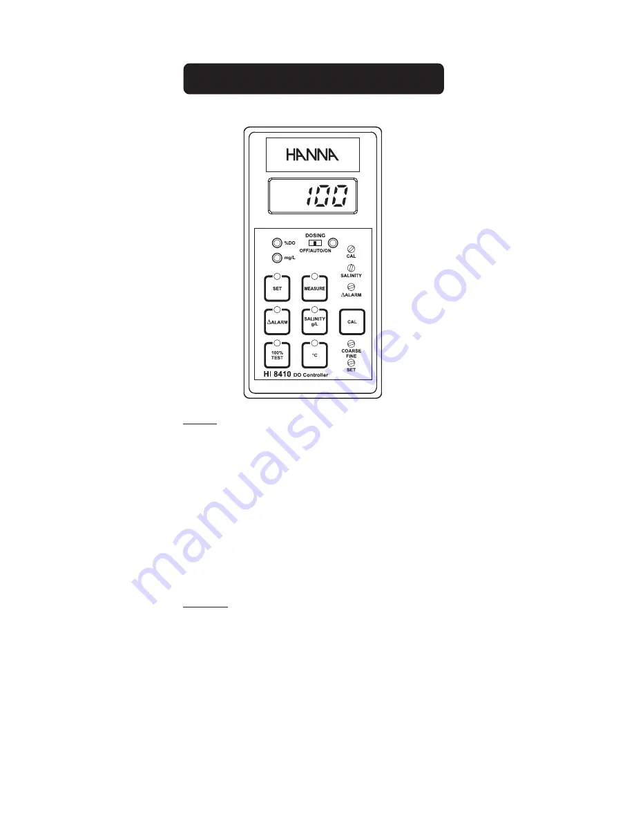 Hanna HI8410 Instruction Manual Download Page 4