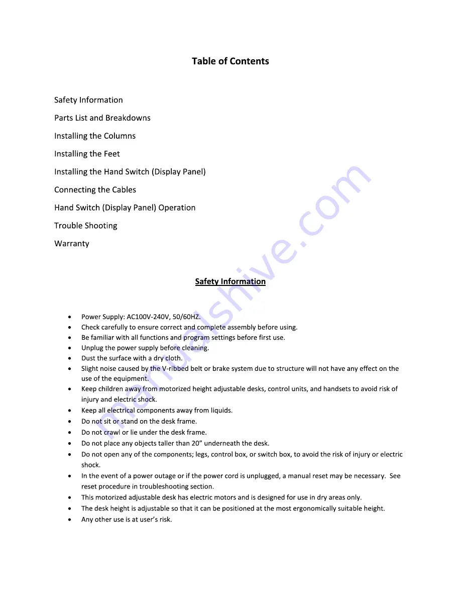 Hanover HSD0411 Assembly  & Care Manual Download Page 3