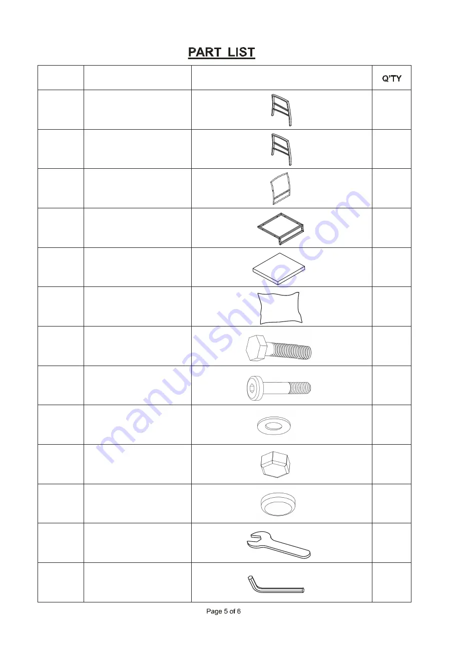 Hanover Loveseat Owner'S Manual Download Page 7