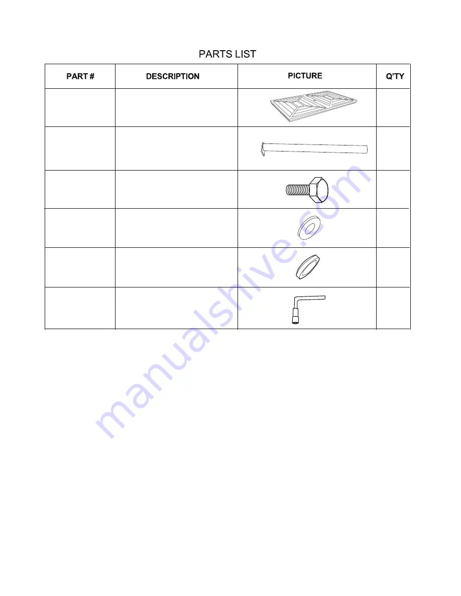 Hanover MCLRDN7PCSQSW6-SU-B Owner'S Manual Download Page 5