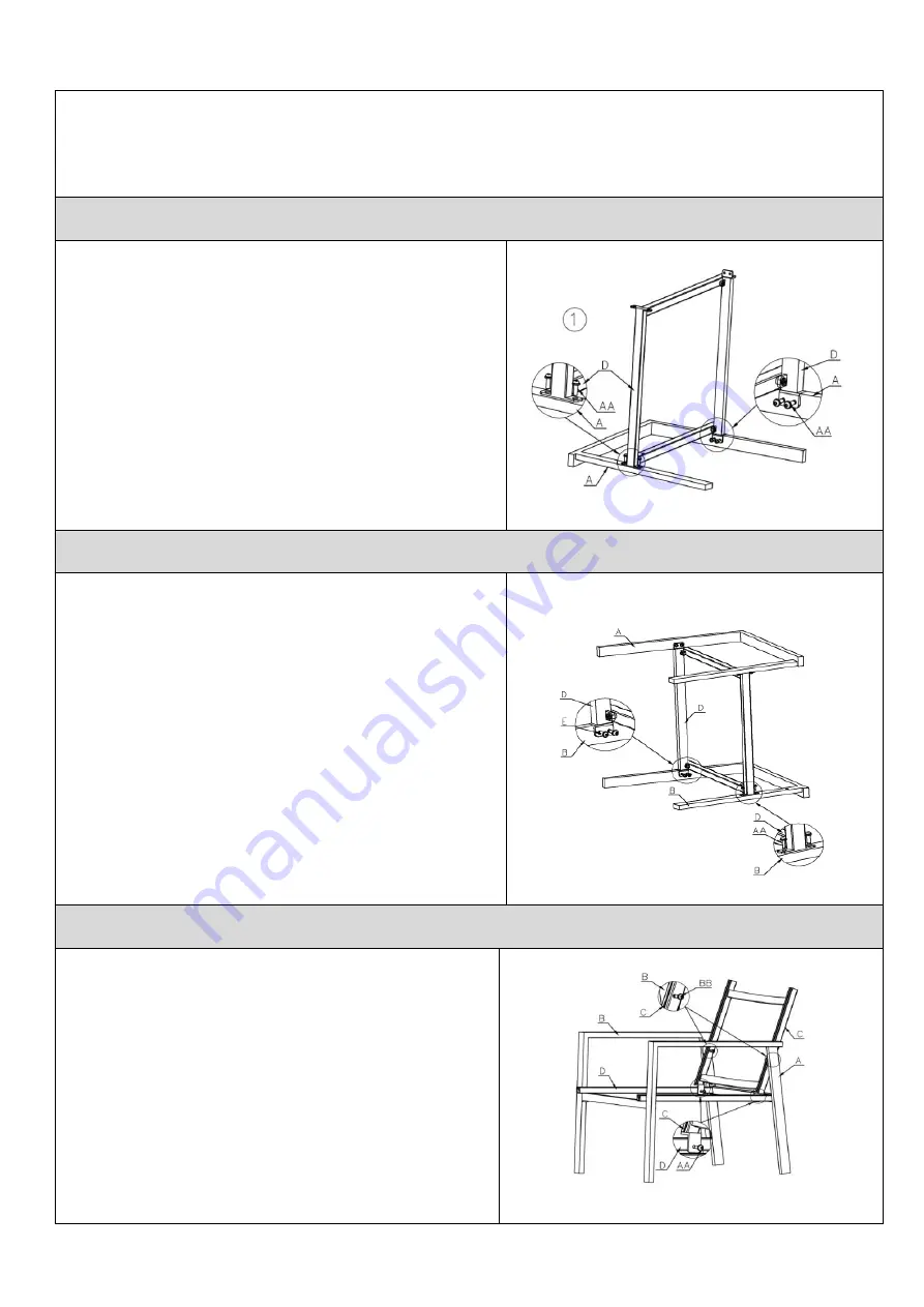 Hanover NAPLES4PC-WN Assembly Instructions Manual Download Page 4