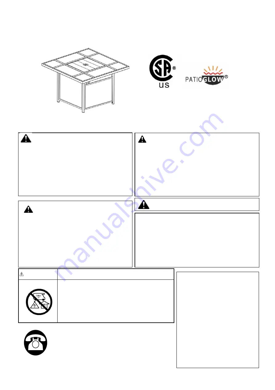 Hanover TRADTILE4PCFP-BLU Assembly Instructions Manual Download Page 8