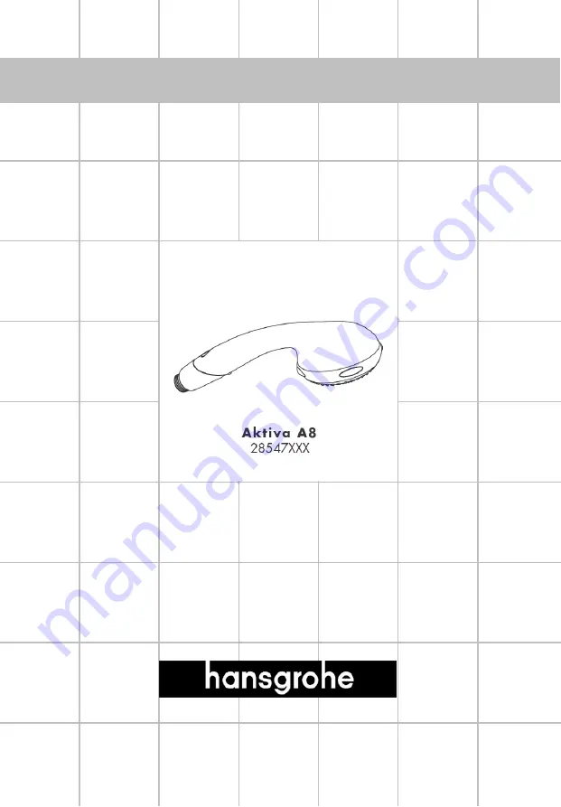 Hans Grohe Aktiva A8 28547 Series Скачать руководство пользователя страница 2