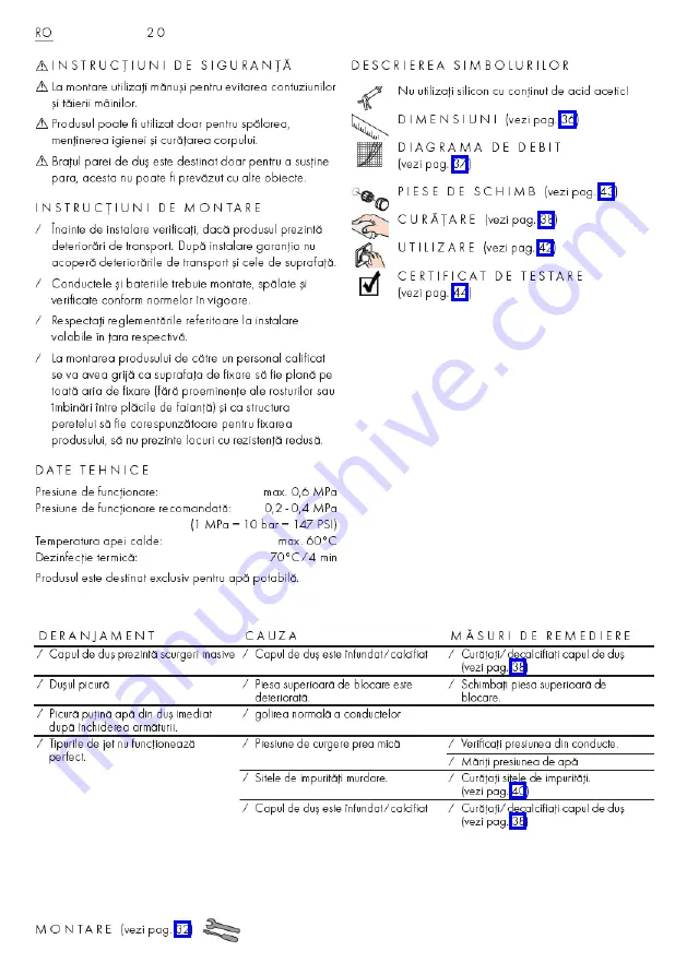 Hans Grohe AXOR 250 2jet 35296 Series Instructions For Use/Assembly Instructions Download Page 20