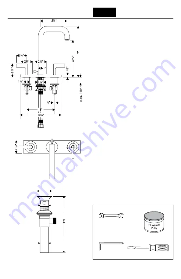 Hans Grohe AXOR Citterio 39136 1 Series Installation/User Instructions/Warranty Download Page 2