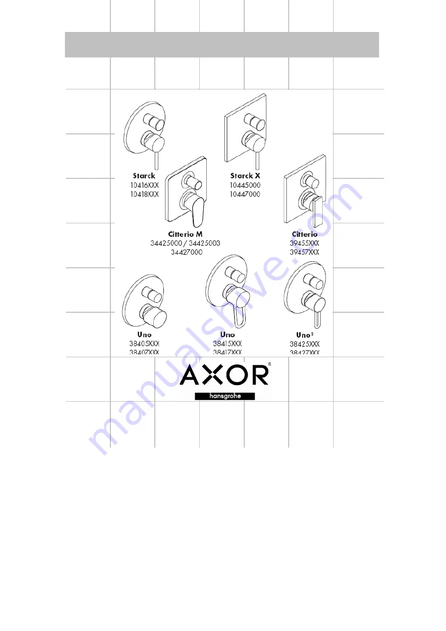 Hans Grohe AXOR Citterio 39455 Series Assembly Instructions Manual Download Page 1